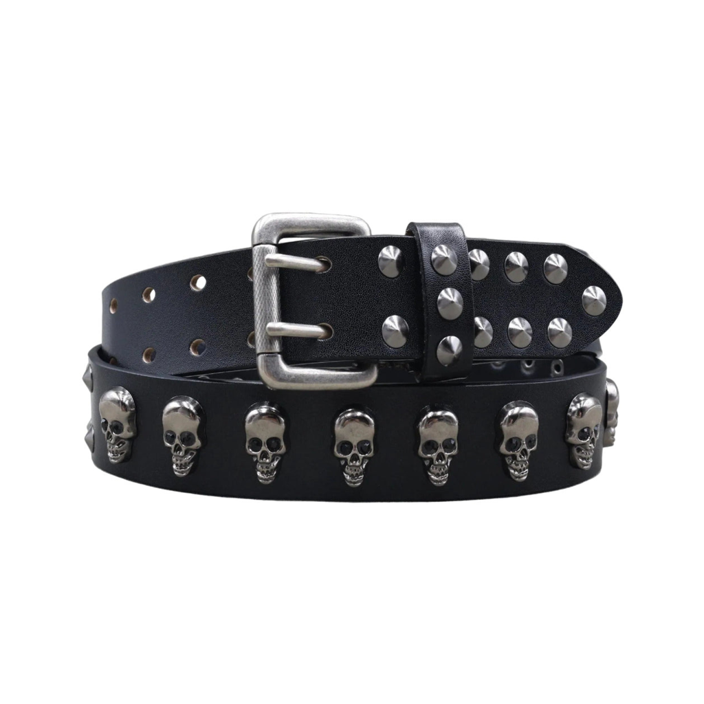 Bedazzled Skull Pattern Belt