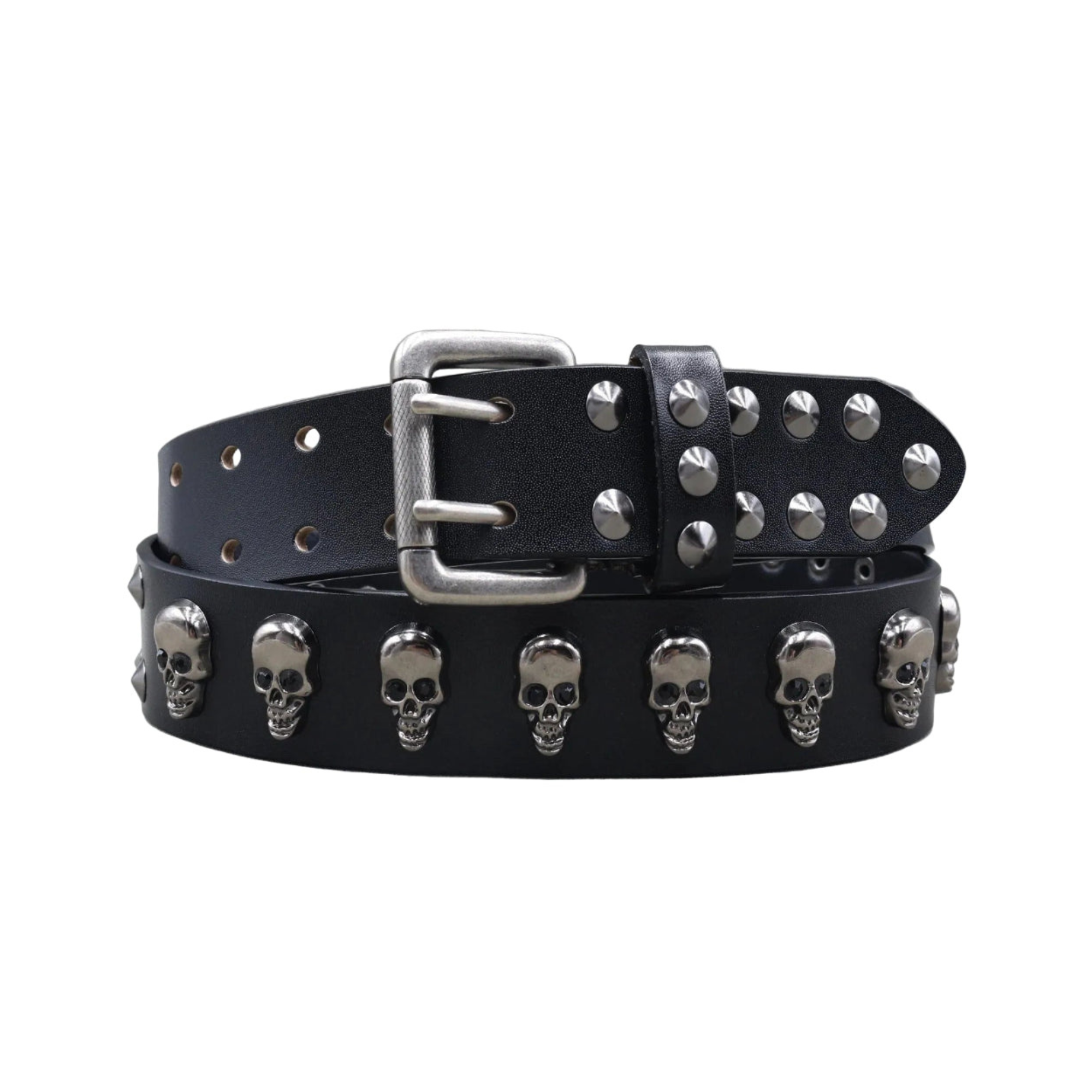 Bedazzled Skull Pattern Belt