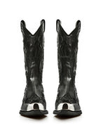 Western Boots for Women Black Chelsea Boots with Metal Detail