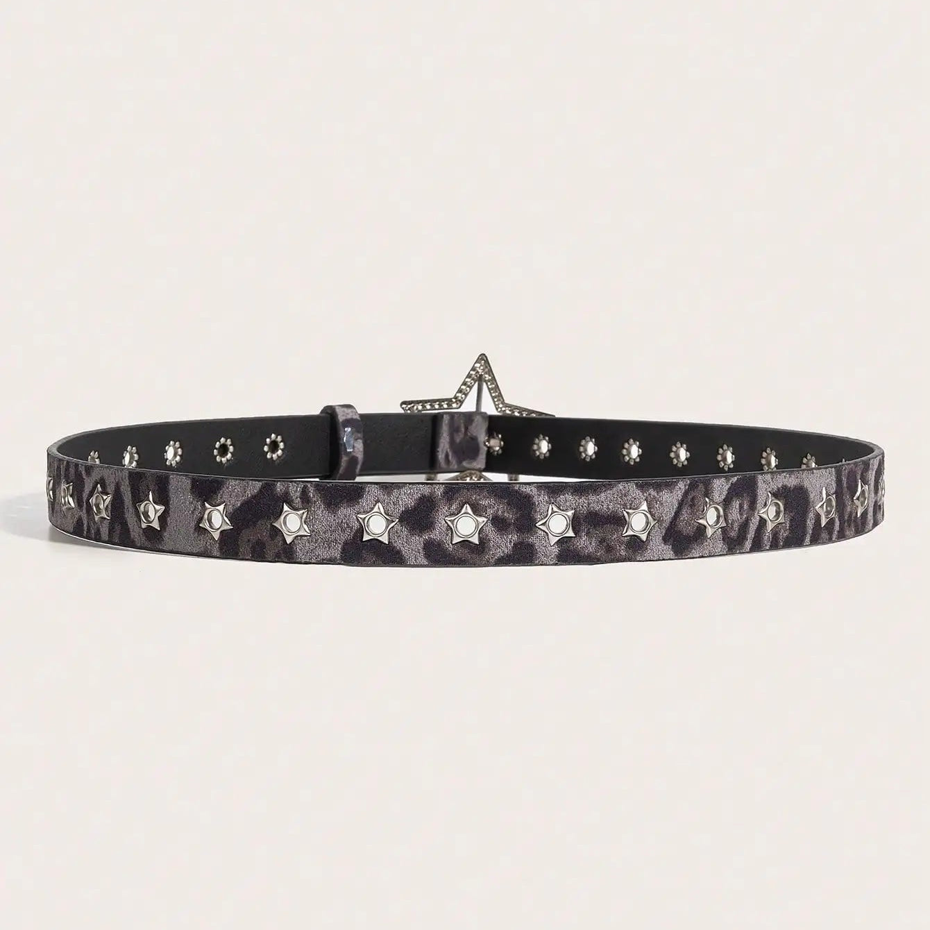 Wishing Star Studded Ribbed Belt