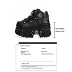 Black Goth Platform Shoes with Super-High Heel