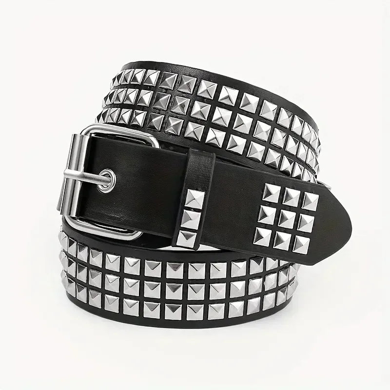 Pyramid Punk Studded Belt