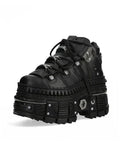 Black Goth Platform Shoes with Super-High Heel