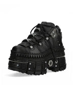 Black Goth Platform Shoes with Super-High Heel