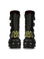 Green Women's Biker Boots with Zip Closure