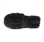 Black Punk Platform Shoes with Rivet Detail