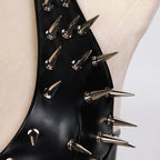 Goth Corset Top for Women with Metal Rivet Detail