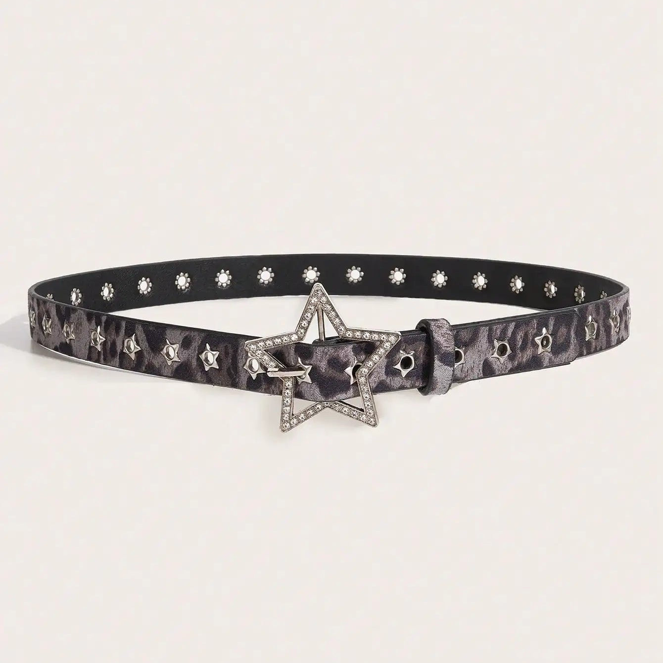Wishing Star Studded Ribbed Belt