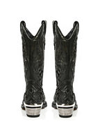 Western Boots for Women Black Chelsea Boots with Metal Detail