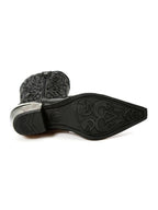 Western Boots for Women Black Chelsea Boots with Metal Detail