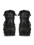 Black Goth Platform Shoes with Super-High Heel