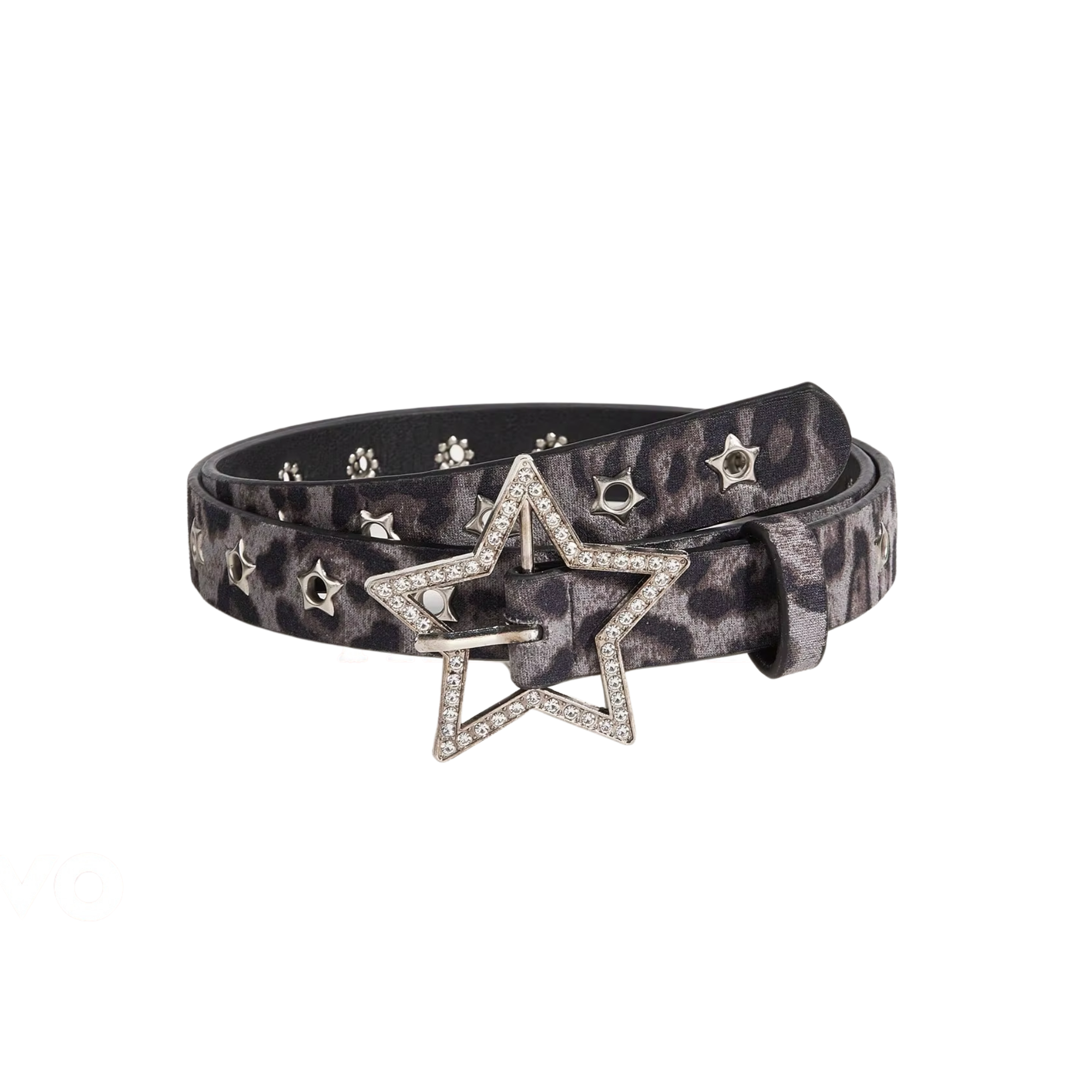 Wishing Star Studded Ribbed Belt