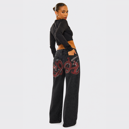 Chinese Dragon Straight Jeans
